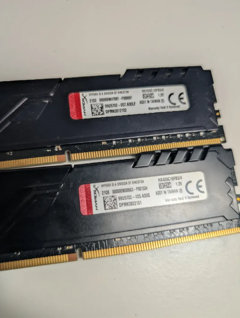 4x4GB Kingston Fury/HyperX DDR4 RAM afbeelding 4