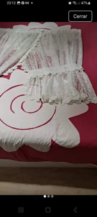 Cortinas de encaje con guipure