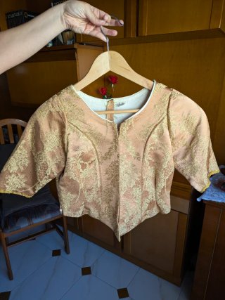 Vestido Fallera Falda y Corpiño Marrón Dorado
