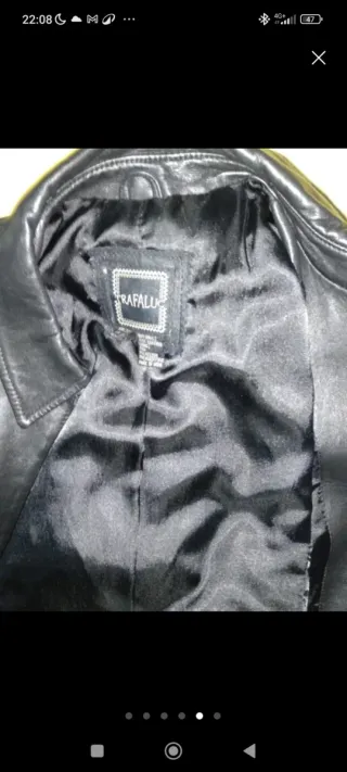 Chaqueta cuero crop negra