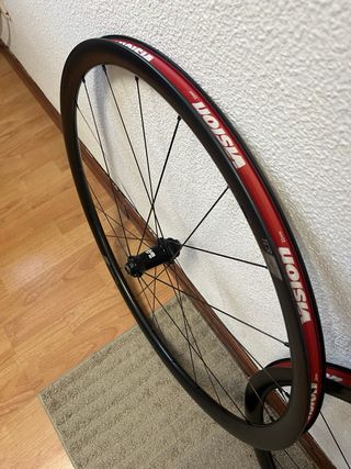 Ruedas bici carretera carbono vision sram y disco