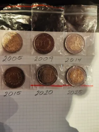 Monedas conmemorativas 2005-2025 ESPAÑA
