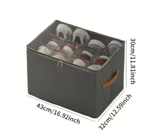 Caja organizadora de zapatos plegable negra