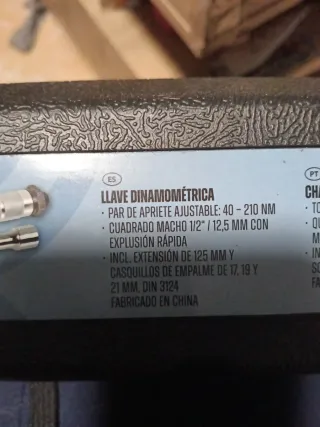 Llave dinamométrica IDE+GO 40-210 Nm