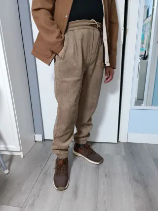 Pantalón pana hombre beige/marrón(44-46)
