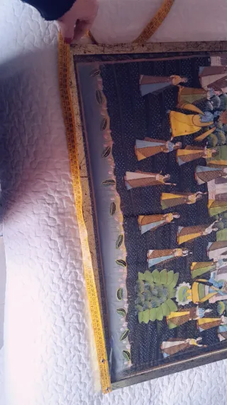 Quadro indiano dipinto su tessuto