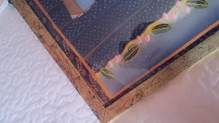 Quadro indiano dipinto su tessuto