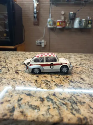 Coche Scalextric Fiat Abarth Blanco