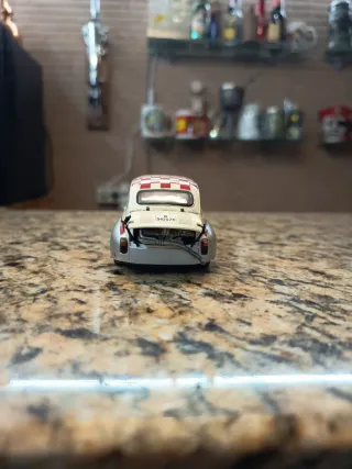 Coche Scalextric Fiat Abarth Blanco