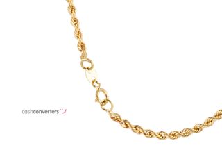 cadena oro 18k con piedra con circonita 23cm