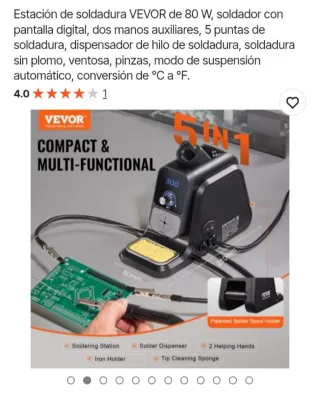 Estación soldadura Vevor 80W digital