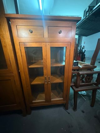 3 Muebles de salón madera maciza noble