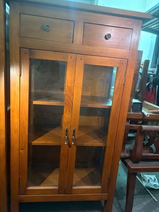 3 Muebles de salón madera maciza noble