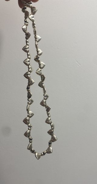 Collar TwoJeys Corazones Plateado