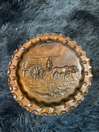 Plato decorativo cobre Argentina