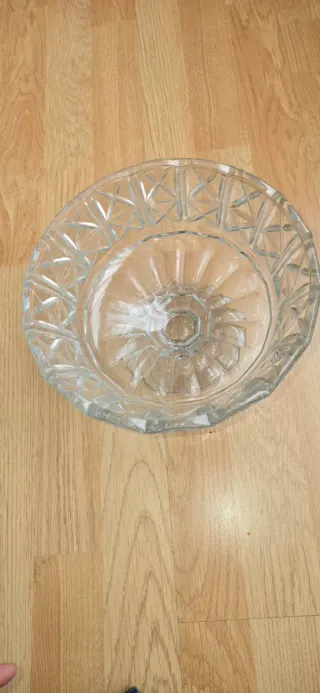 Frutero de cristal tallado