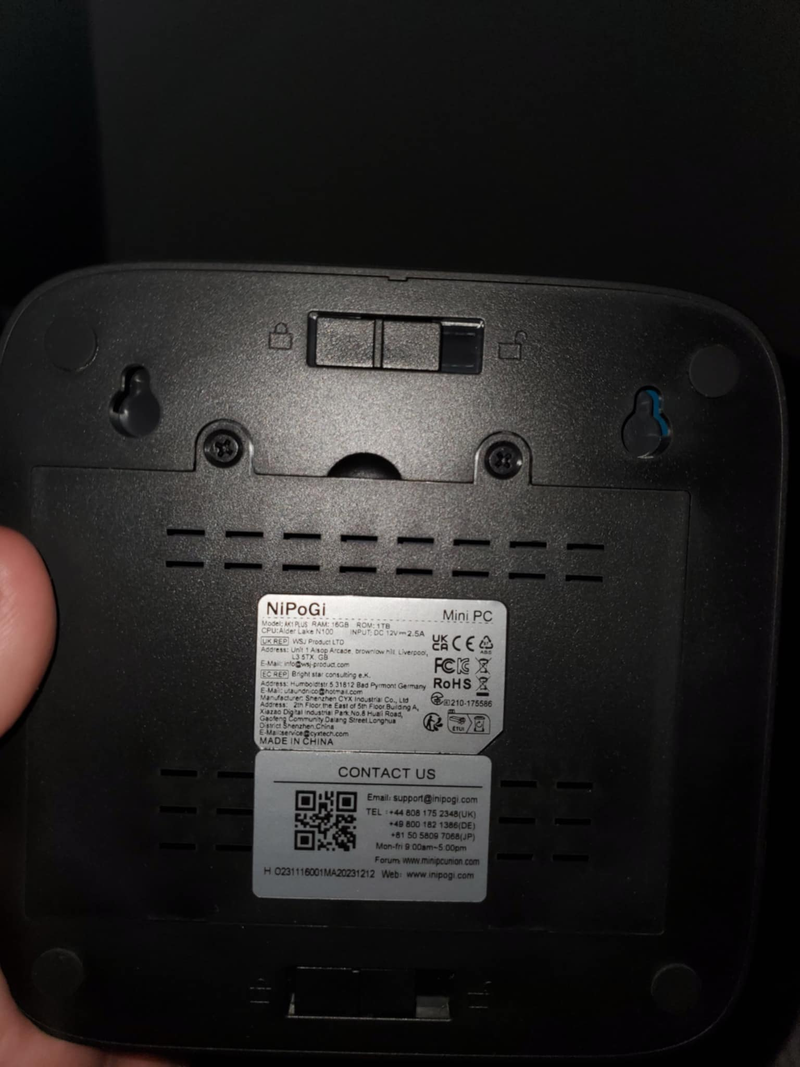 Mini PC NiPoGi AK1 Plus 1TB NVME 16GB RAM Gris afbeelding 2