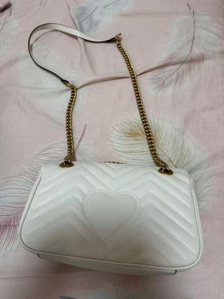 Borsa Gucci GG Marmont Bianca