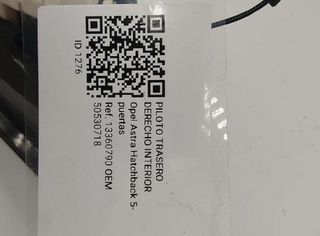 Piloto trasero 50530718 opel astra - j 2009 - 1276