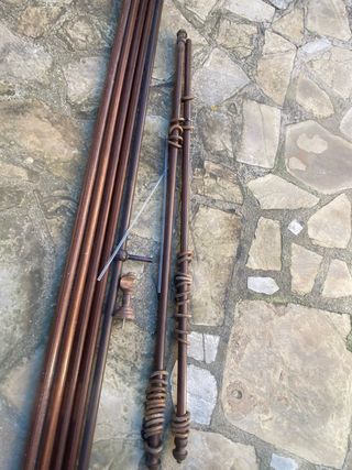 Barras Cortina Madera y Metal