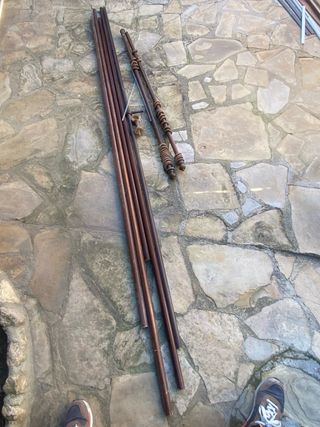 Barras Cortina Madera y Metal