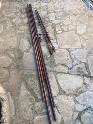 Barras Cortina Madera y Metal