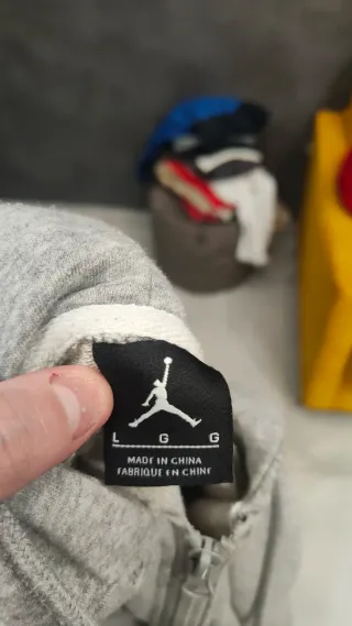 Felpa Jordan con cappuccio Grigia Taglia L