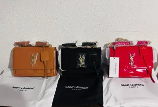 ​Lote 3 Bolsos (Negro, Rojo, Marrón) - Nuevos