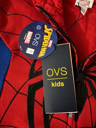 Felpa Spiderman Ovs kids Bambino 8/9 Anni nuova