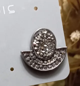 Pendientes Parfois plateados con pedrería