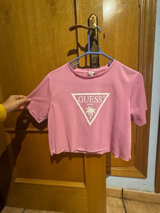 Camiseta Guess Rosa Crop XS