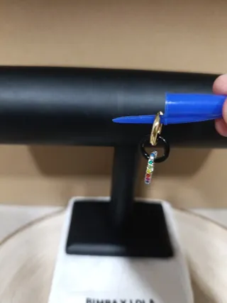 Pendientes Bimba y Lola Aro Negro Multicolor