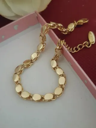 Pulsera chapada oro 18+3cm
