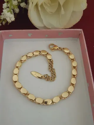 Pulsera chapada oro 18+3cm