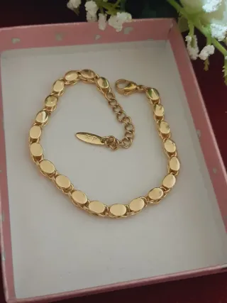 Pulsera chapada oro 18+3cm