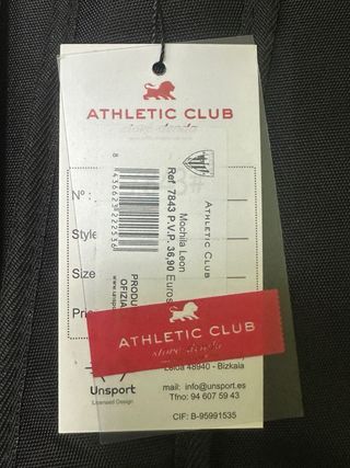 Mochila Athletic Club de Bilbao Negra Roja