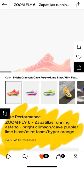 Zapatillas Nike Correr Rojas y Verdes