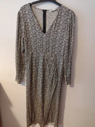 Vestido largo estampado Zara Talla 42
