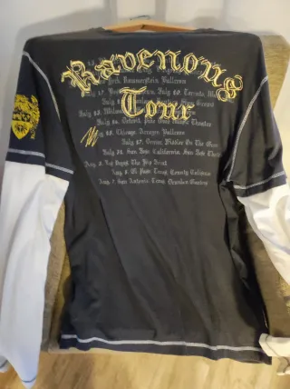 Camiseta manga larga gris y blanca