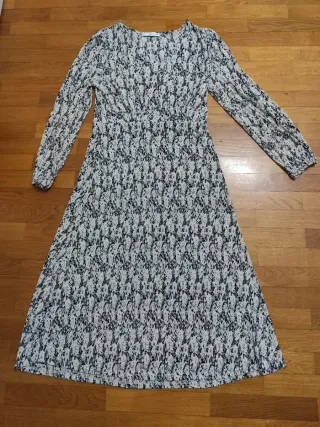 Vestido Mango Talla 42 Estampado