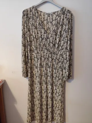 Vestido Mango Talla 42 Estampado