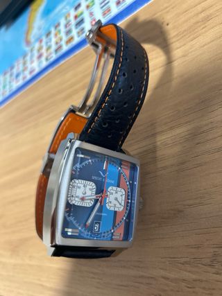 Reloj Specht & Söhne Plateado y correa negra cuero