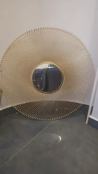 Espejo Pared Dorado Diseño Sol