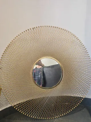 Espejo Pared Dorado Diseño Sol