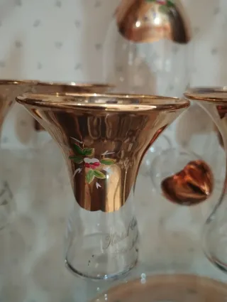 Servizio Murano Vetro Oro Trasparente