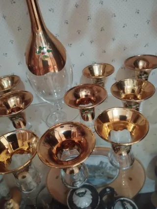 Servizio Murano Vetro Oro Trasparente