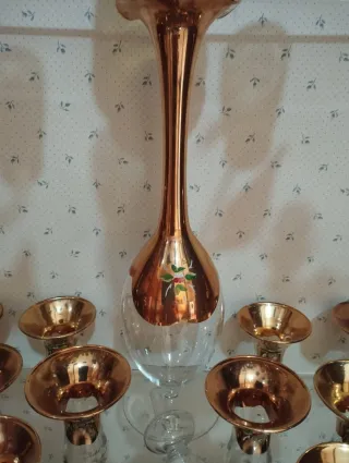 Servizio Murano Vetro Oro Trasparente