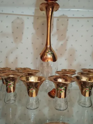 Servizio Murano Vetro Oro Trasparente