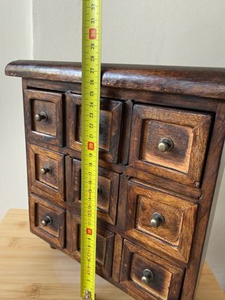 Cofre joyero madera antiguo italiano siglo XX