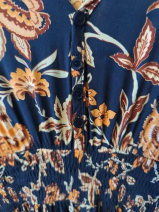 Vestido largo floral con vuelo